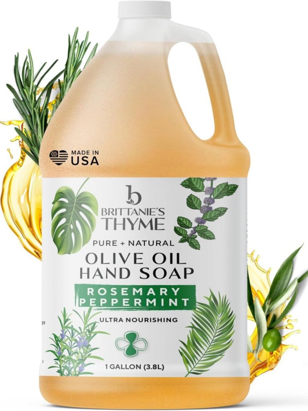 Pure Castile Liquid Soap Refill - Rosemary Peppermint Scent, 1 Gallon